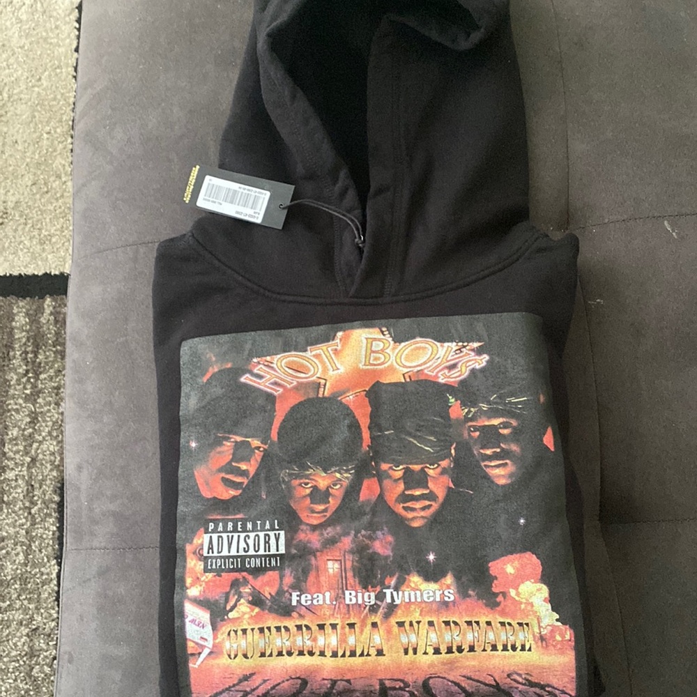 Black Large OVO Guerrilla Warfare PullOver Hoodie